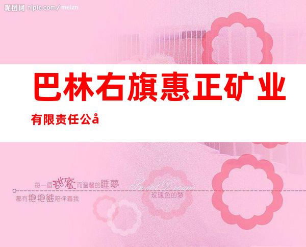 巴林右旗惠正矿业有限责任公司正宏石料厂